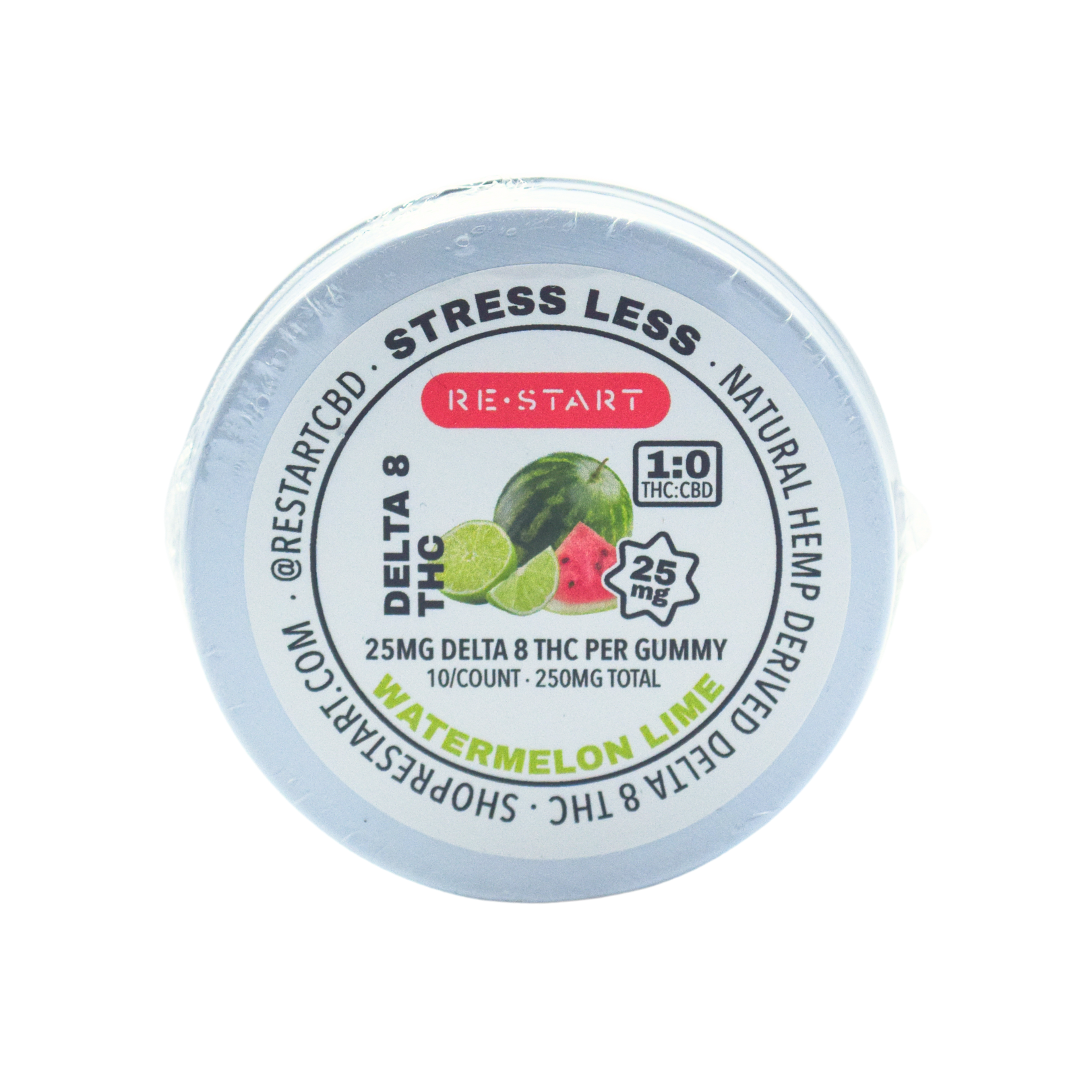 Delta 8 THC 25MG Relief Gummies Watermelon Lime / 10-ct